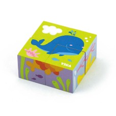 6 Sided Puzzle Blocks - Sea 6 Sided Puzzle Blocks - Sea